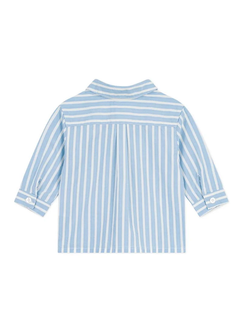بيتي باتو Babies' long-sleeved stripy cotton shirt